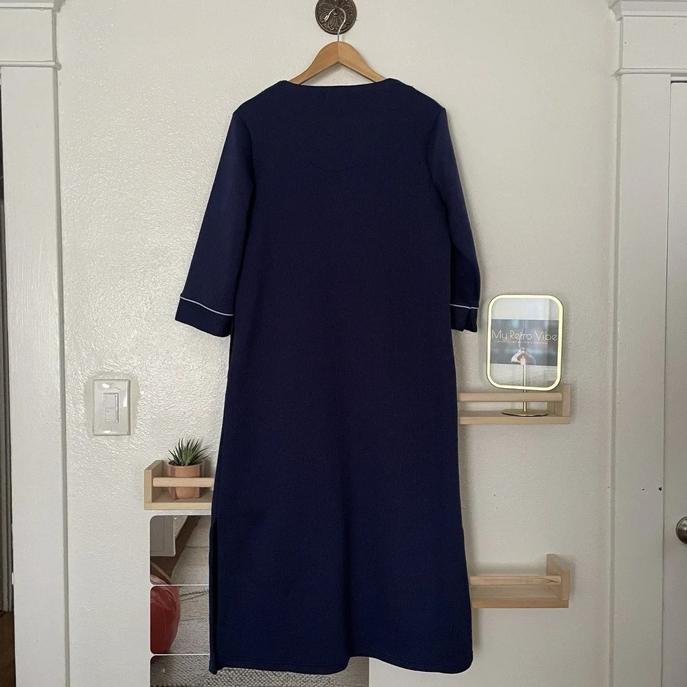 Miss Elaine Women's Zip Sleep Knit‎ Robe Blue Size Small
